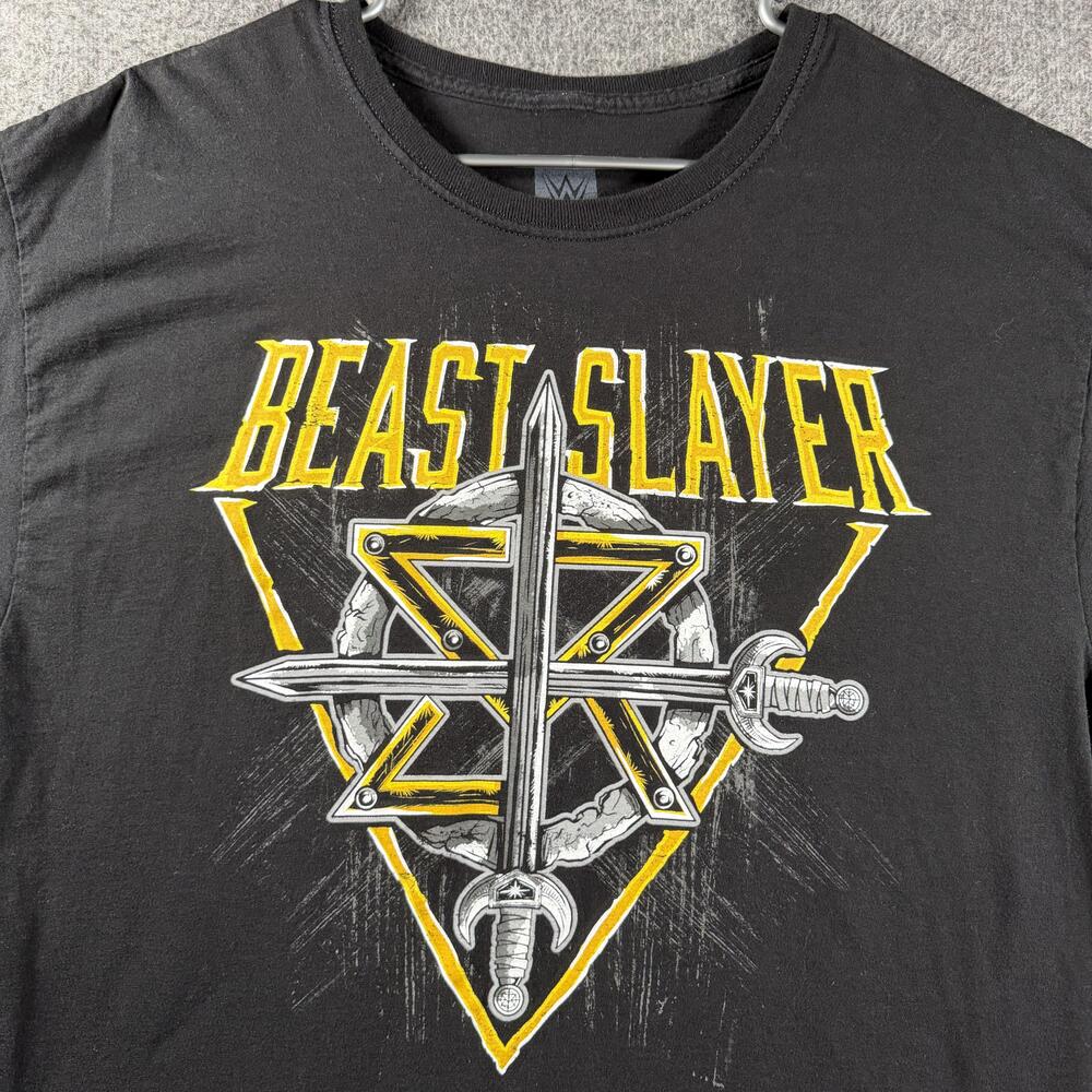 WWE Seth Rollins Beast Slayer Shirt Mens Large Black Swords Authentic Wrestling